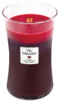 WoodWick Trilogy Sun Ripened Berries lumânare parfumată cu fitil de lemn 609,5 g