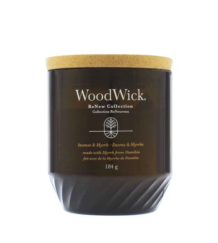 WoodWick ReNew Incense & Myrrh lumânare mijlocie 184 g