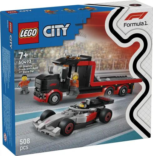 LEGO® City 60493 Camion de prezentare F1® cu mașină de curse Audi F1®