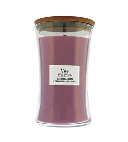 WoodWick Wild Berry & Beets lumânare parfumată cu fitil de lemn 609,5 g
