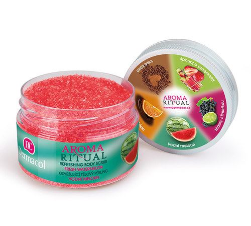 Dermacol Aroma Ritual Body Scrub Fresh Watermelon test peeling pentru femei 200 g