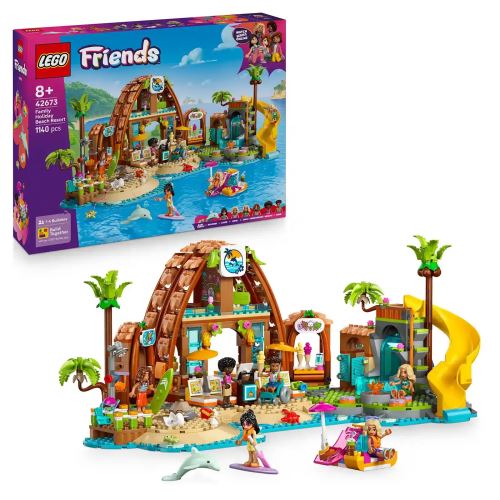 LEGO® Friends 42673 Stațiune de pe litoral pentru vacanță cu familia