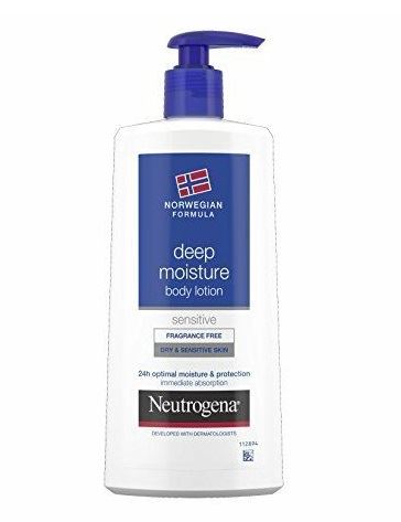 Neutrogena Norwegian Formula Deep Moisture Sensitive lapte de corp profund hidratant pentru piele uscată și sensibilă pentru femei 400 ml