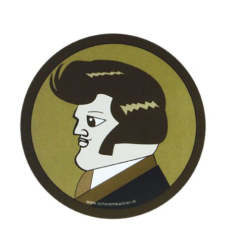 Elvis Cartoon autocolant 7x7cm