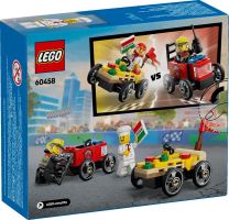 LEGO® City 60458 Pachet de curse Furgonetă de pizza vs. autospecială de pompieri (3)