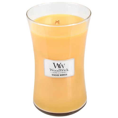 WoodWick Seaside Mimosa lumânare parfumată cu fitil de lemn 609,5 g