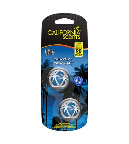 California Scents Mini Diffuser Newport New Car parfum în mașină 2 x 3 ml