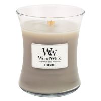 WoodWick Fireside lumânare parfumată cu fitil de lemn 275 g
