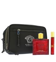 Versace Eros Flame set cadou pentru bărbati apă de parfum 100 ml + apă de parfum 10 ml + geanta cosmetica