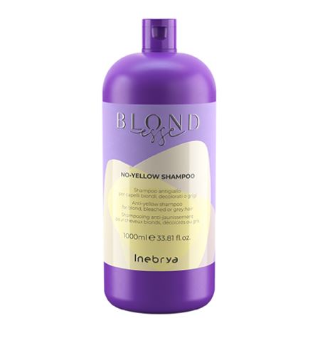 INEBRYA BLONDESSE No-Yellow șampon împotriva tonurilor galbene pentru parul blond decolorat sau cărunt
