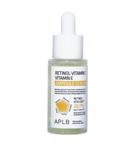 APLB Retinol Vitamin C Vitamin E Ampoule Serum ser anti-îmbătrânire în ampule 40 ml