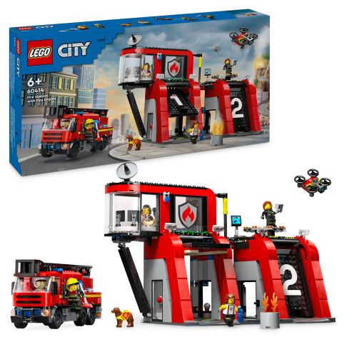 LEGO® City 60414 Stație și camion de pompieri