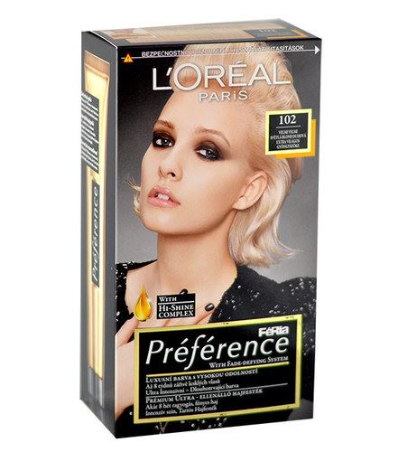 L'Oréal Paris Préférence Féria Hair Colour vopsea de par 1 buc 102 Iridescent Pearl Blonde