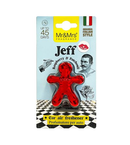 Mr&Mrs Fragrance Jeff Chrome Raspberry & Patchouli Parfumuri pentru mașină