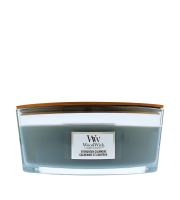 WoodWick Evergreen Cashmere lumânare parfumată cu fitil de lemn 453,6 g