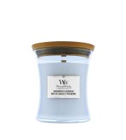 WoodWick Sagewood &amp; Seagrass lumânare parfumată cu fitil de lemn 275 g