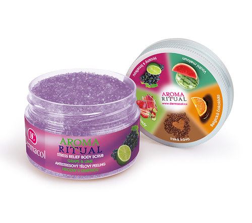 Dermacol Aroma Ritual Body Scrub Grape&Lime test peeling 200 g Pentru femei
