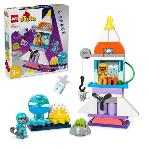 LEGO® DUPLO® 10422 Aventură cu naveta spațială​ 3 în 1