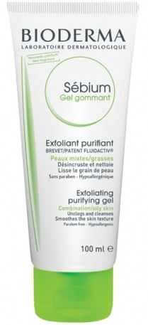 Bioderma Sébium exfoliant curățător pentru ten gras și mixt 100 ml