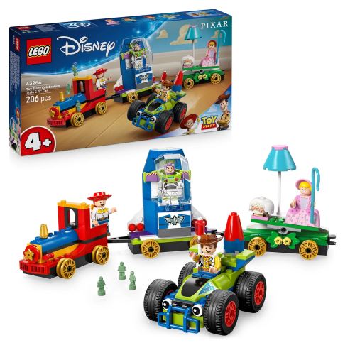LEGO® │ Disney a Pixar 43264 Tren aniversar și mașina RC din Toy Story