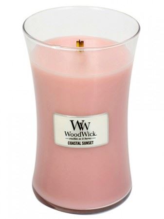 WoodWick Coastal Sunset lumânare parfumată cu fitil de lemn 609,5 g