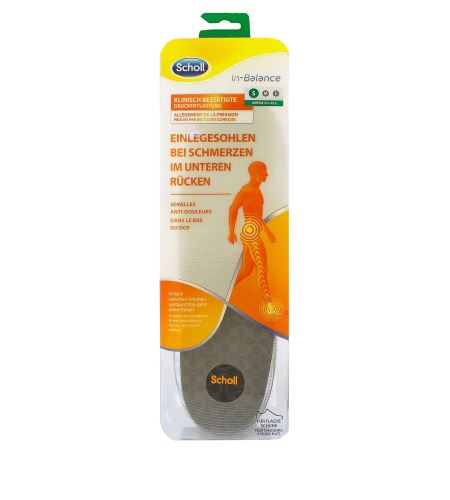 Scholl In-Balance Lower Back Pain Relief Insole Small branțuri pentru încălțăminte 1 buc