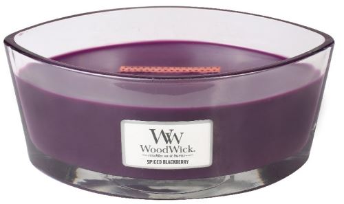 WoodWick Spiced Blackberry lumânare parfumată cu fitil de lemn 453,6 g