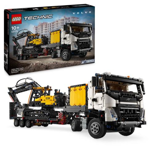 LEGO® Tech 42175 Camionul FMX și excavatorul electric EC230 de la Volvo