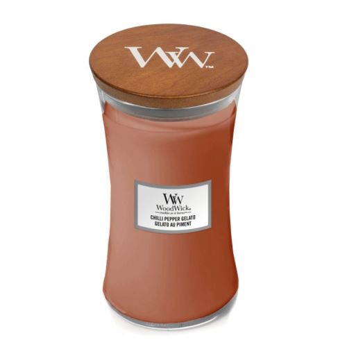 WoodWick Chilli Pepper Gelato lumânare parfumată cu fitil de lemn 609,5 g