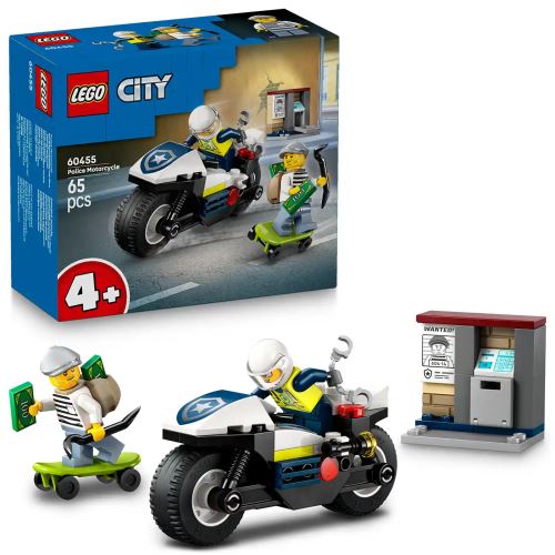 LEGO® City 60455 Urmărire cu motocicleta de poliție