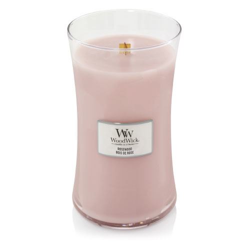 WoodWick Rosewood lumânare parfumată cu fitil de lemn 609,5 g