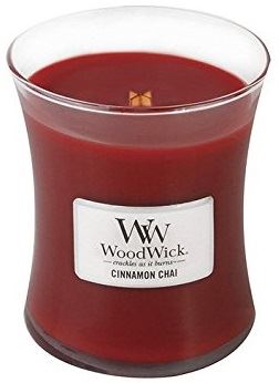 WoodWick Cinnamon Chai lumânare parfumată cu fitil de lemn 275 g