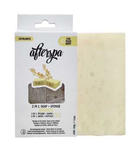 AfterSpa Oatmeal Soap Sponge burete multifuncțional de săpun 120 g