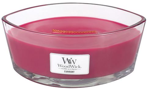 WoodWick Currant lumânare parfumată cu fitil de lemn 453,6 g