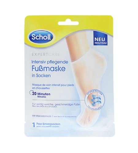 Scholl Expert Care PediMask Macadamia Oil mască de picioare nutritivă cu ulei de macadamia 1 pereche