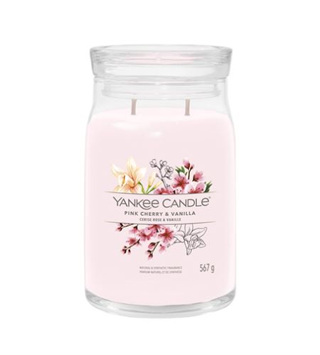 Yankee Candle Pink Cherry & Vanilla lumânare mare Signature 567 g
