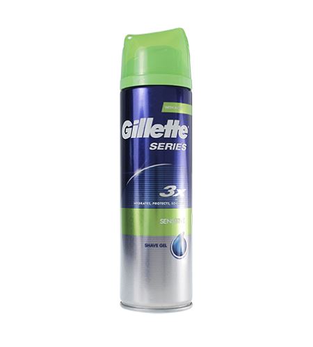 Gillette Series Sensitive gel de ras pentru pielea sensibila pentru bărbati