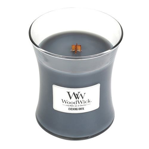 WoodWick Evening Onyx lumânare parfumată cu fitil de lemn 275 g