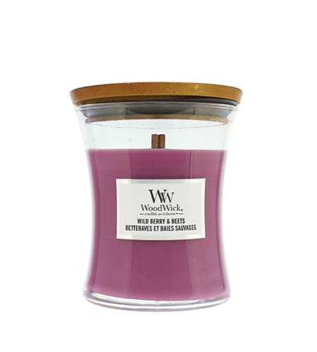 WoodWick Wild Berry & Beets lumânare parfumată cu fitil de lemn 275 g