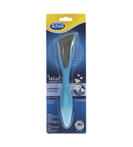 Scholl Velvet Smooth Dual Action pilă manuală pentru picioare cu cristale de diamant