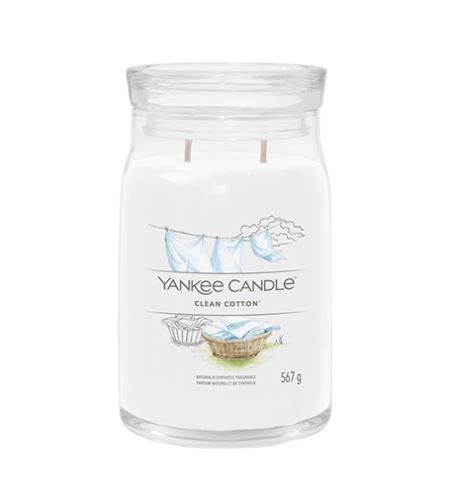 Yankee Candle Clean Cotton lumânare mare Signature 567 g