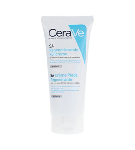 CeraVe SA Renewing Foot Cream cremă reînnoitoare pentru pielea extrem de uscată și crăpată a picioarelor 88 ml