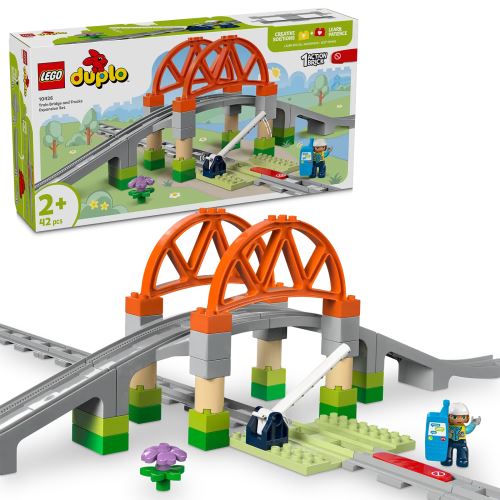 LEGO® DUPLO® 10426 Set de extindere Pod și șine de cale ferată