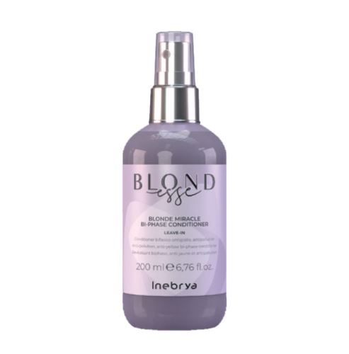 INEBRYA BLONDESSE Blonde Miracle Bi-Phase Conditioner balsam bifazic împotriva tonurilor galbene 200 ml