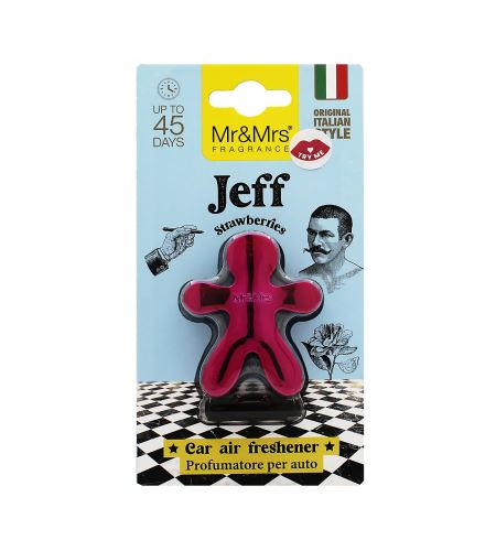 Mr&Mrs Fragrance Jeff Chrome Strawberries Parfumuri pentru mașină