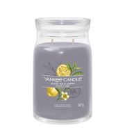 Yankee Candle Black Tea &amp; Lemon lumânare mare Signature 567 g