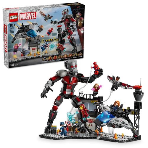 LEGO® Marvel 76314 Bătălia plină de acțiune din Căpitanul America: Război civil