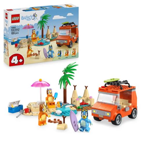LEGO® Bluey 11202 Călătoria familiei lui Blue cu mașina la plajă