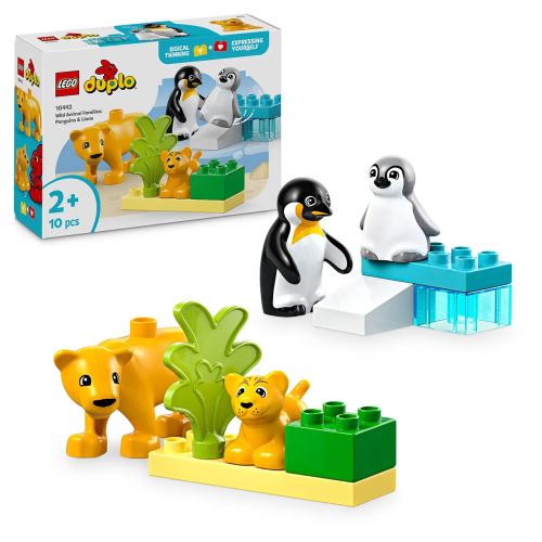 LEGO® DUPLO® 10442 Familii de animale sălbatice: Pinguini și lei