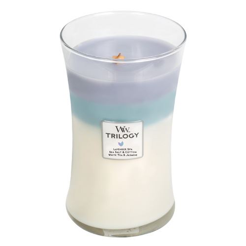 WoodWick Calming Retreat lumânare parfumată cu fitil de lemn 609,5 g